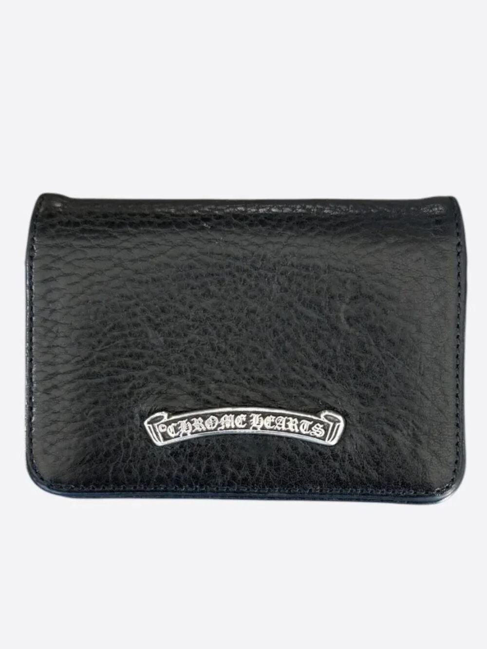 Chrome Hearts Black & Silver Scroll Folded Cardholder